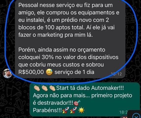 Depoimento de aluno